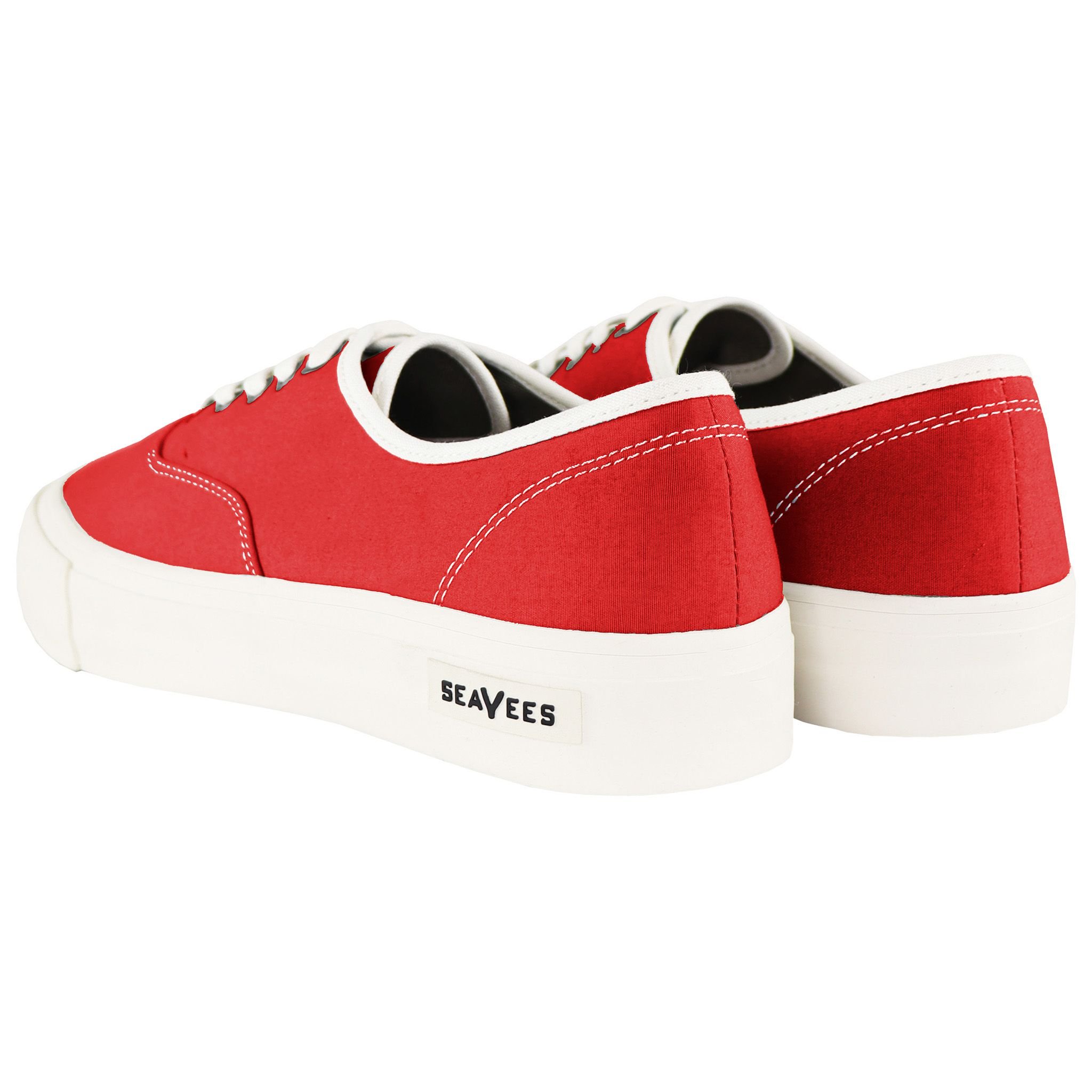 Seavees Seavees Women's Red Canvas Plimsolls - 3