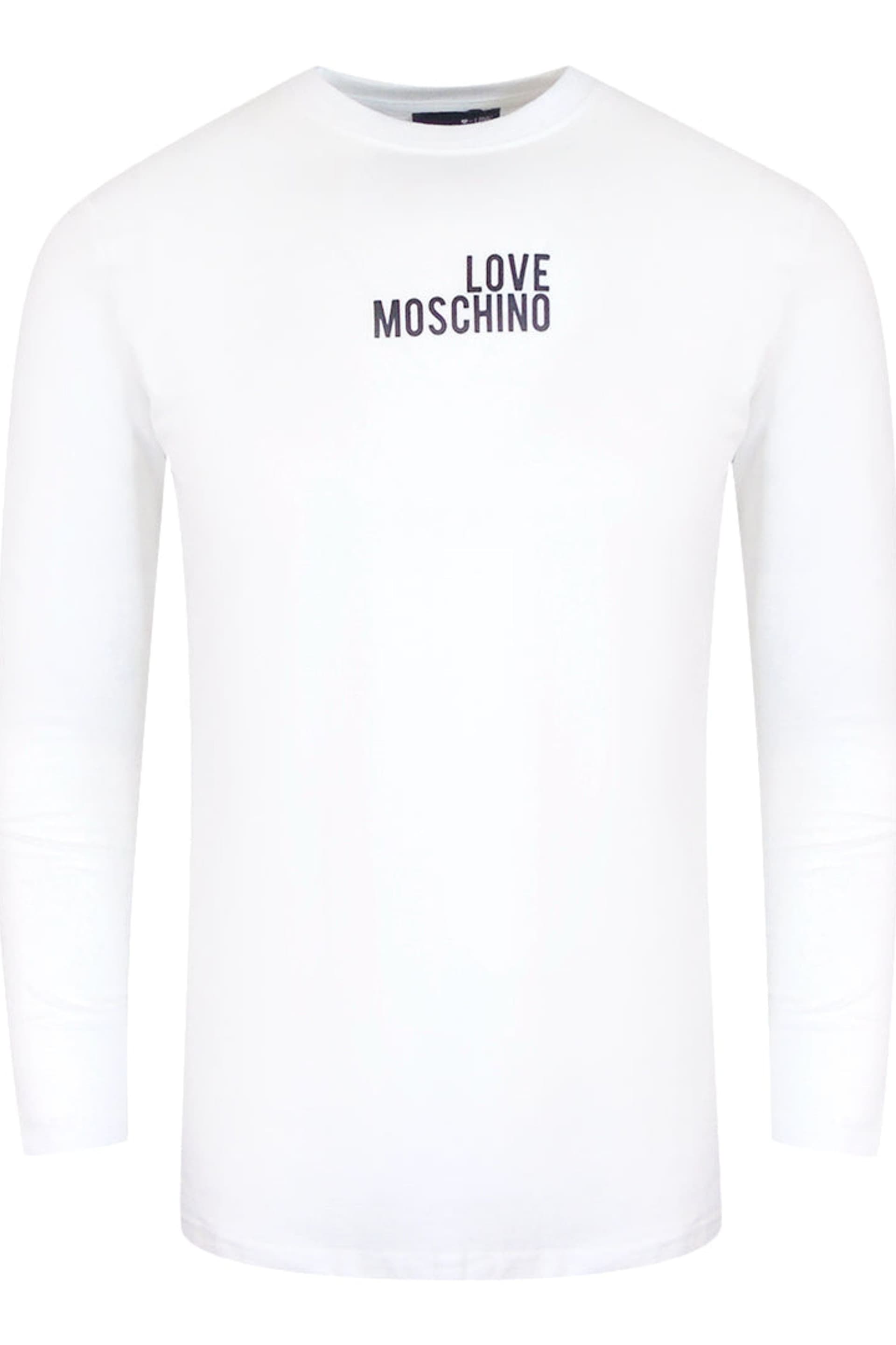 Love Moschino Love Moschino Men's Long Sleeve Crew Neck T-shirt in White