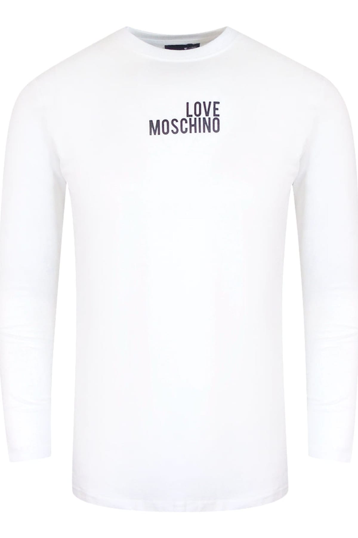 Love Moschino Love Moschino Men's Long Sleeve Crew Neck T-shirt in White - 1