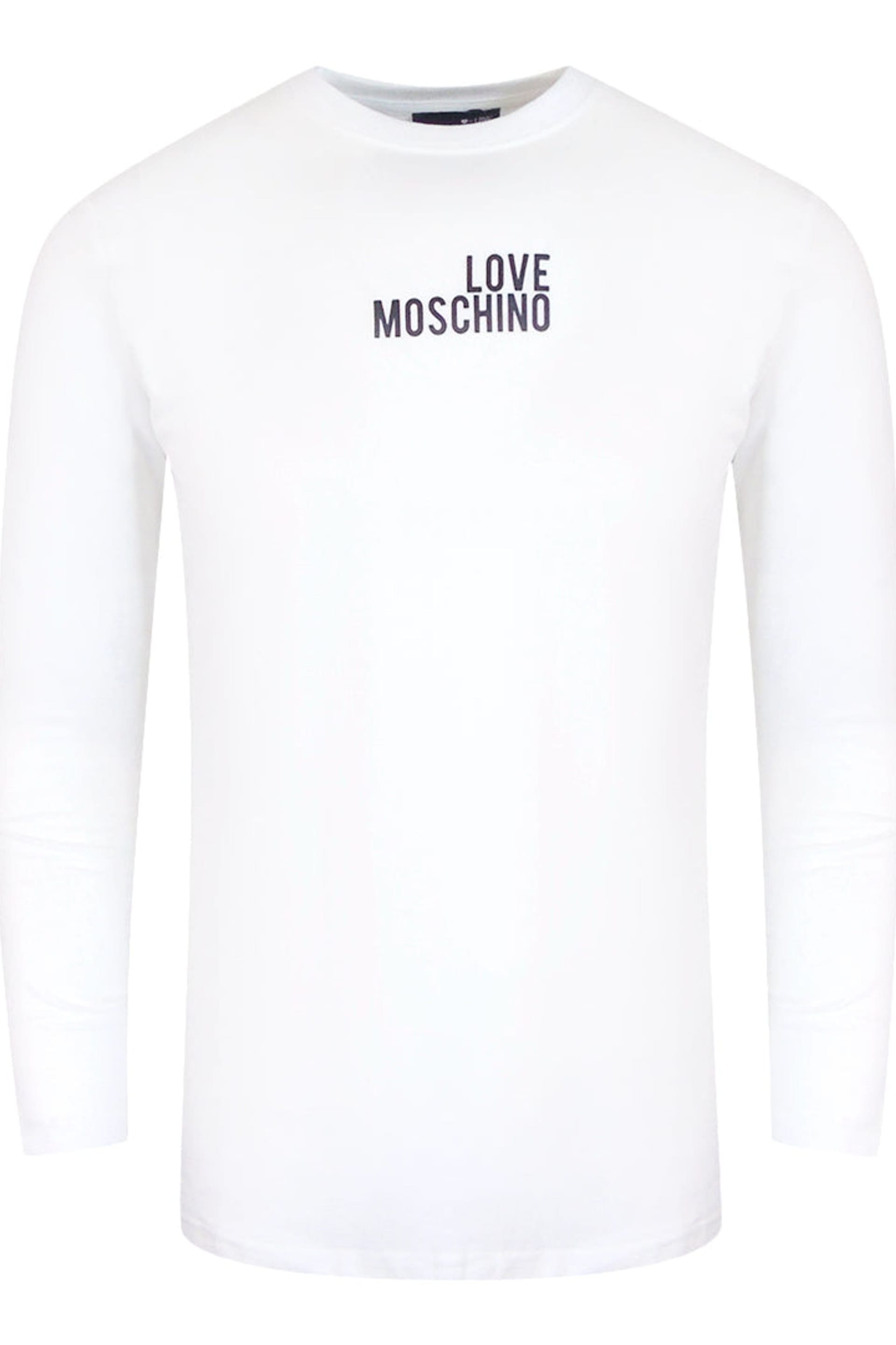 Love Moschino Men's Long Sleeve Crew Neck T-shirt in White