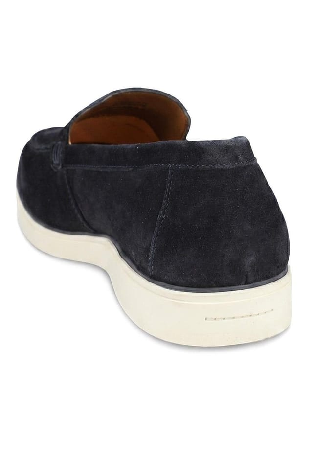 Jones Bootmaker Jones Bootmaker Men's Quarius All Leather Slip On Shoes in Navy - 3