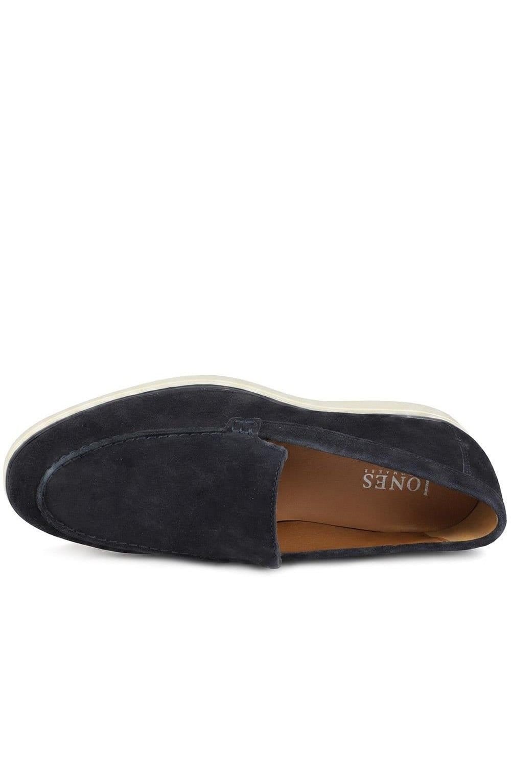 Jones Bootmaker Jones Bootmaker Men's Quarius All Leather Slip On Shoes in Navy - 4