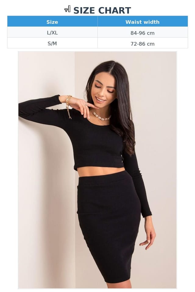 Love Lace Love Lace Women's Cotton Skirt Without Clasp for Everyday Wear Style 174594 in Black - 3