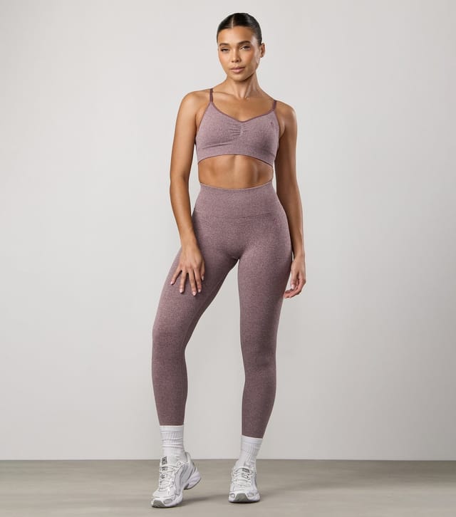 Gym King Women's Light Burgundy Logo Print Sports Bra Gym King New Look - 2