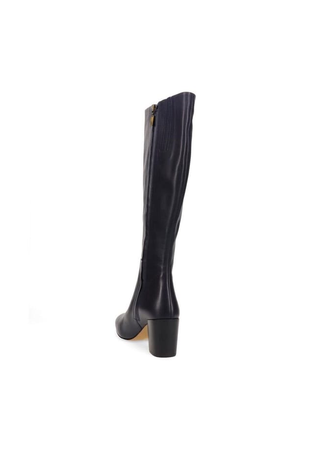 Jones Bootmaker Jones Bootmaker Women's Neptune Medium Calf Fit Long Leather Boots in Navy - 3