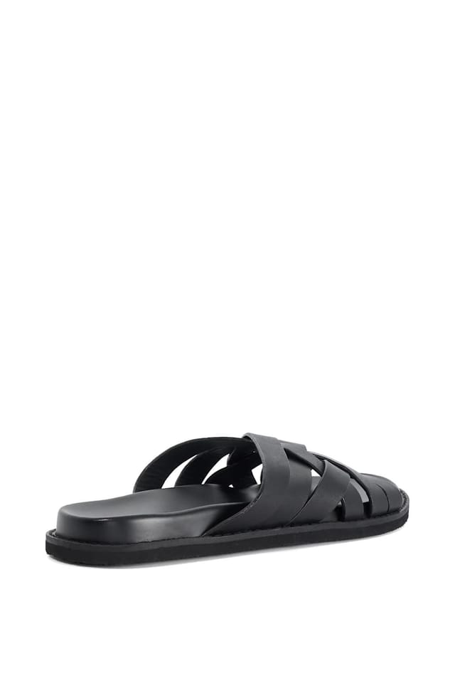 Dune London Dune London Men's 'Iddris' Leather Sandals in Black - 3