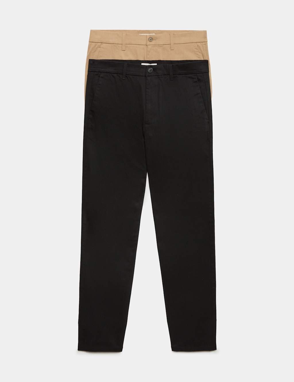 Marks & Spencer M&S 2 Pack Regular Fit Stretch Chinos Black Mix