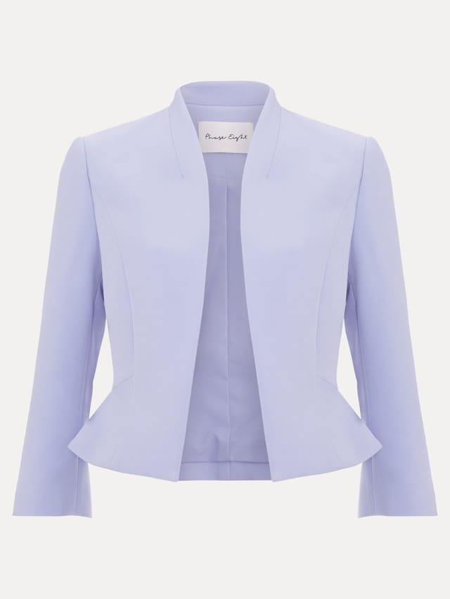 Phase Eight Phase Eight Women's Daisy Cropped Occasion Blazer in Pale Blue - 2
