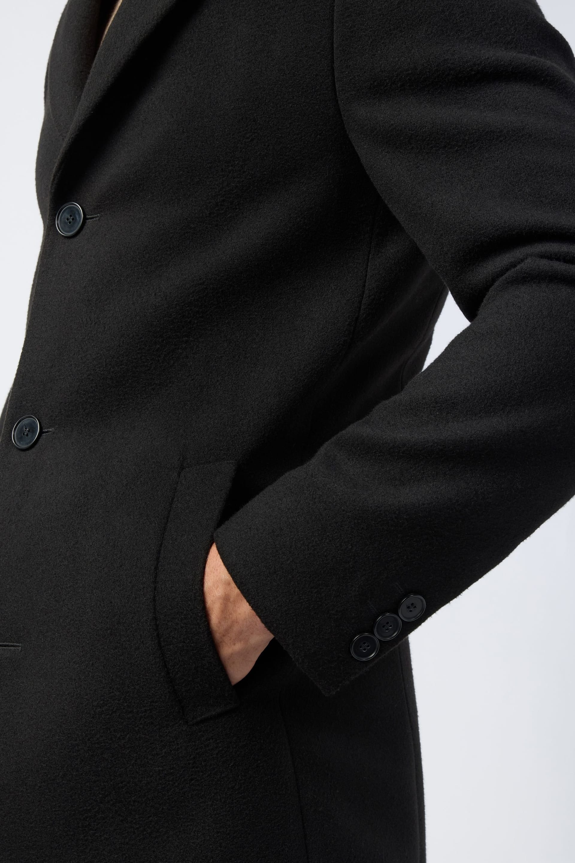 Melka Melka Men's Slim Fit Black Coat - 4