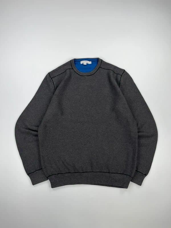 Calvin Klein Calvin Klein Knitted Jumper Mens Medium Grey Sweater