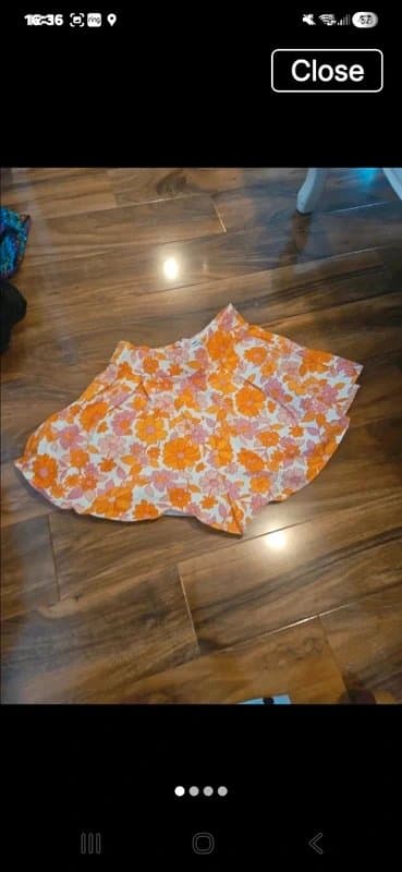 ASOS Asos luxe size 8 retro vintage flower power print wide leg shorts