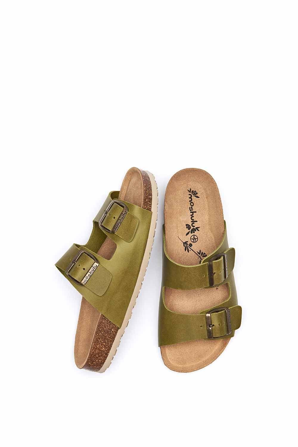 Moshulu Moshulu Women's 'Bavaria Waxy' Cork Footbed Sandals in Green - 2