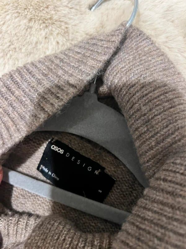 ASOS Design ASOS design funnel neck tank and wide leg trouser co ord in mocha