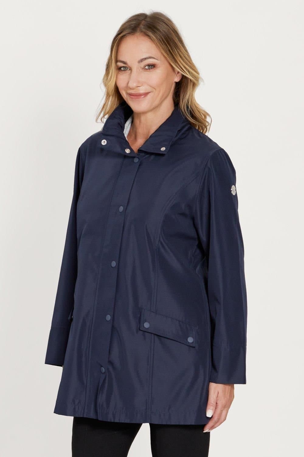 Penny Plain Penny Plain Women's Raincoat in Navy