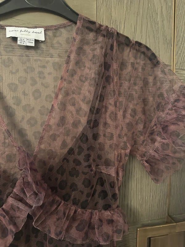 Never Fully Dressed Never fully dressed leopard ruffle dress size 8