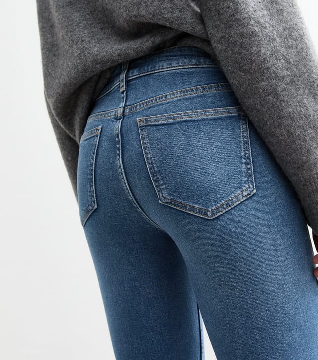 New Look Women's Blue Mid Rise Skinny Jeans New Look - 2