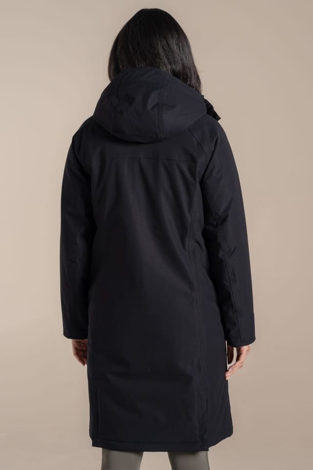 Craghoppers Craghoppers Women's Rosalind Longline Hooded Waterproof Breathable Padded Jacket in Black - 2