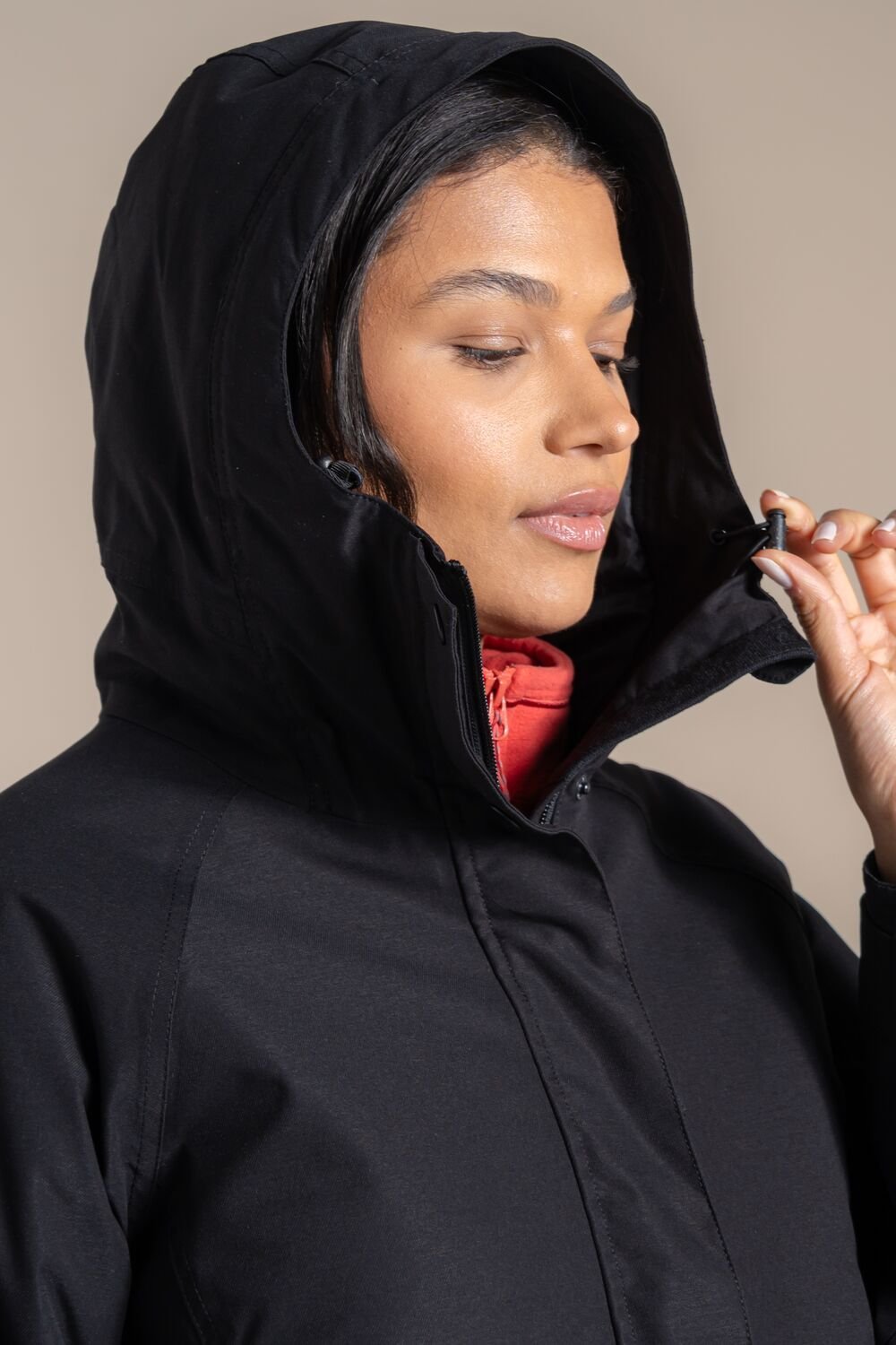 Craghoppers Craghoppers Women's Rosalind Longline Hooded Waterproof Breathable Padded Jacket in Black - 3