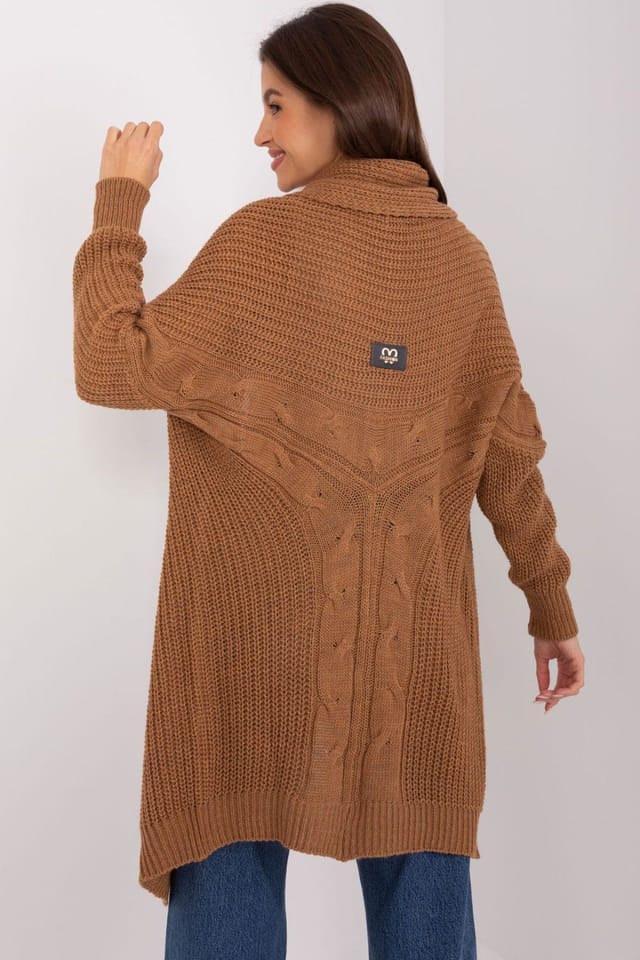 Love Lace Love Lace Women's Everyday Long Sleeve Acrylic Cardigan in Brown - 2
