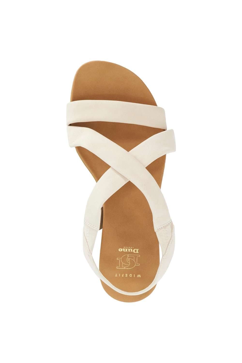 Dune London Dune London Women's Wide Fit 'Landies' Sandals in Natural - 4