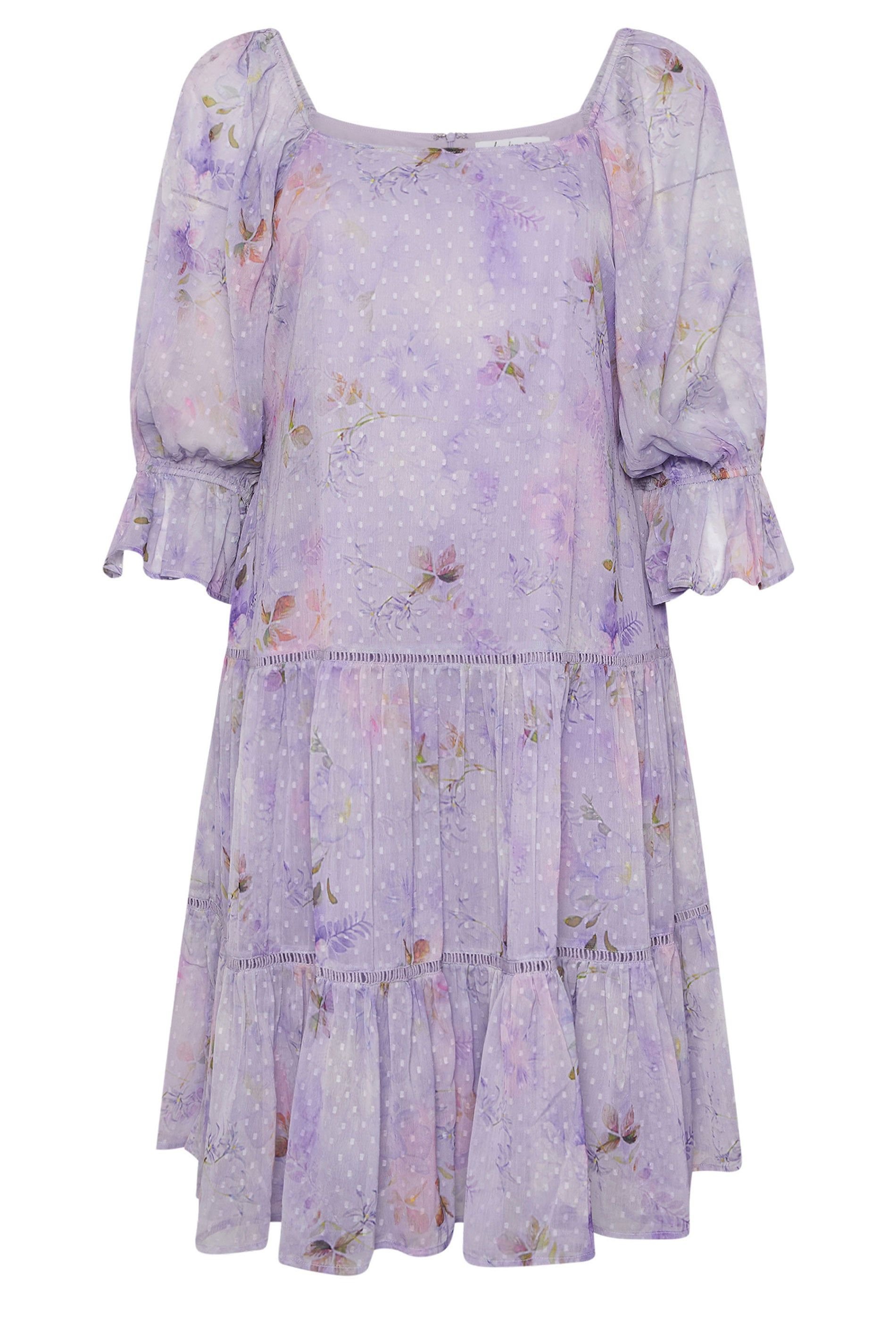 Yours Yours Women's Floral Midi Dress in Purple - 2