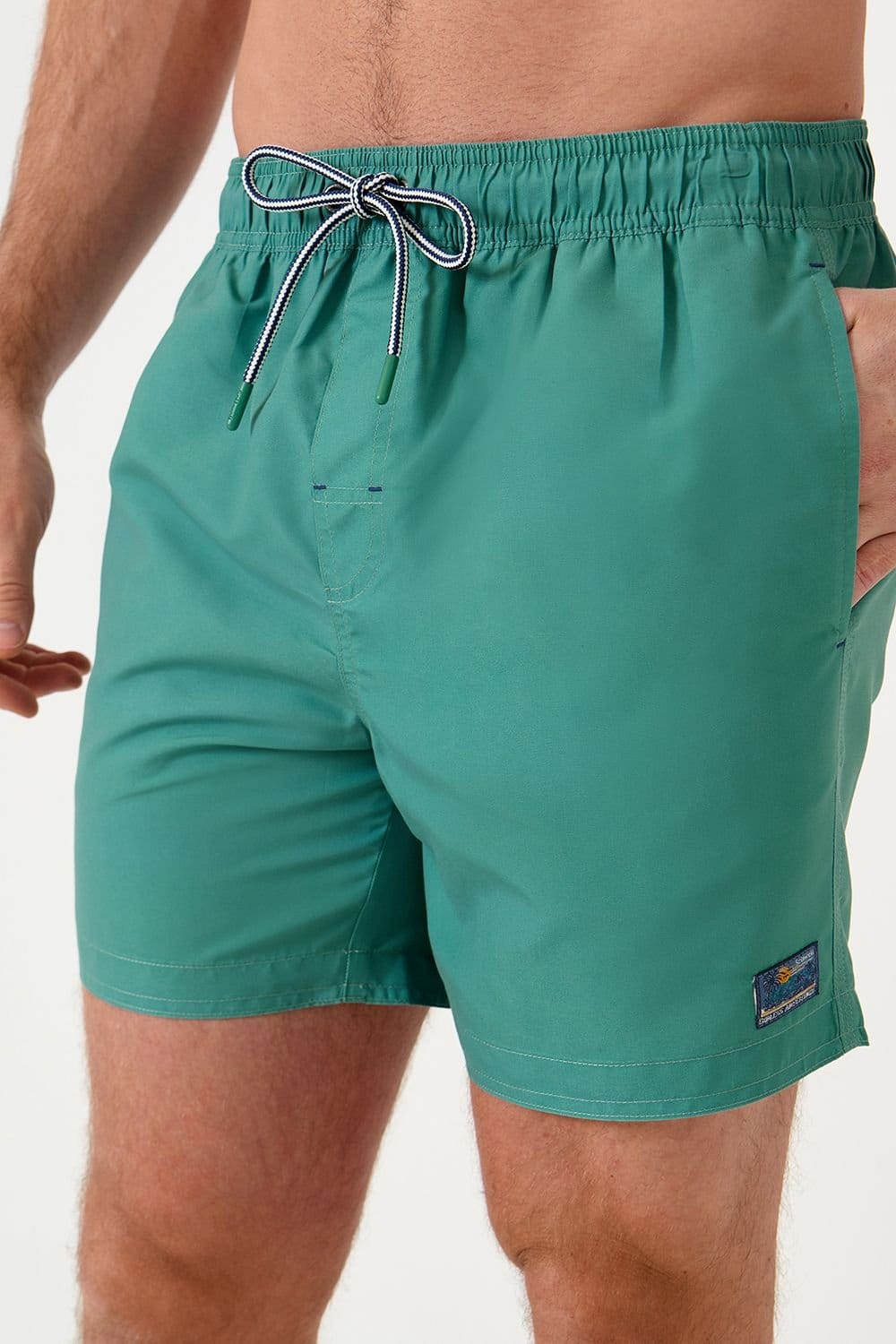 Saltwell Saltwell Men's Polyester Swim Shorts in Green - 4