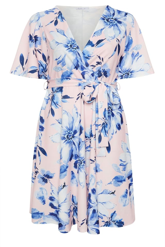 Yours Yours Women's Floral Wrap Skater Dress - 2