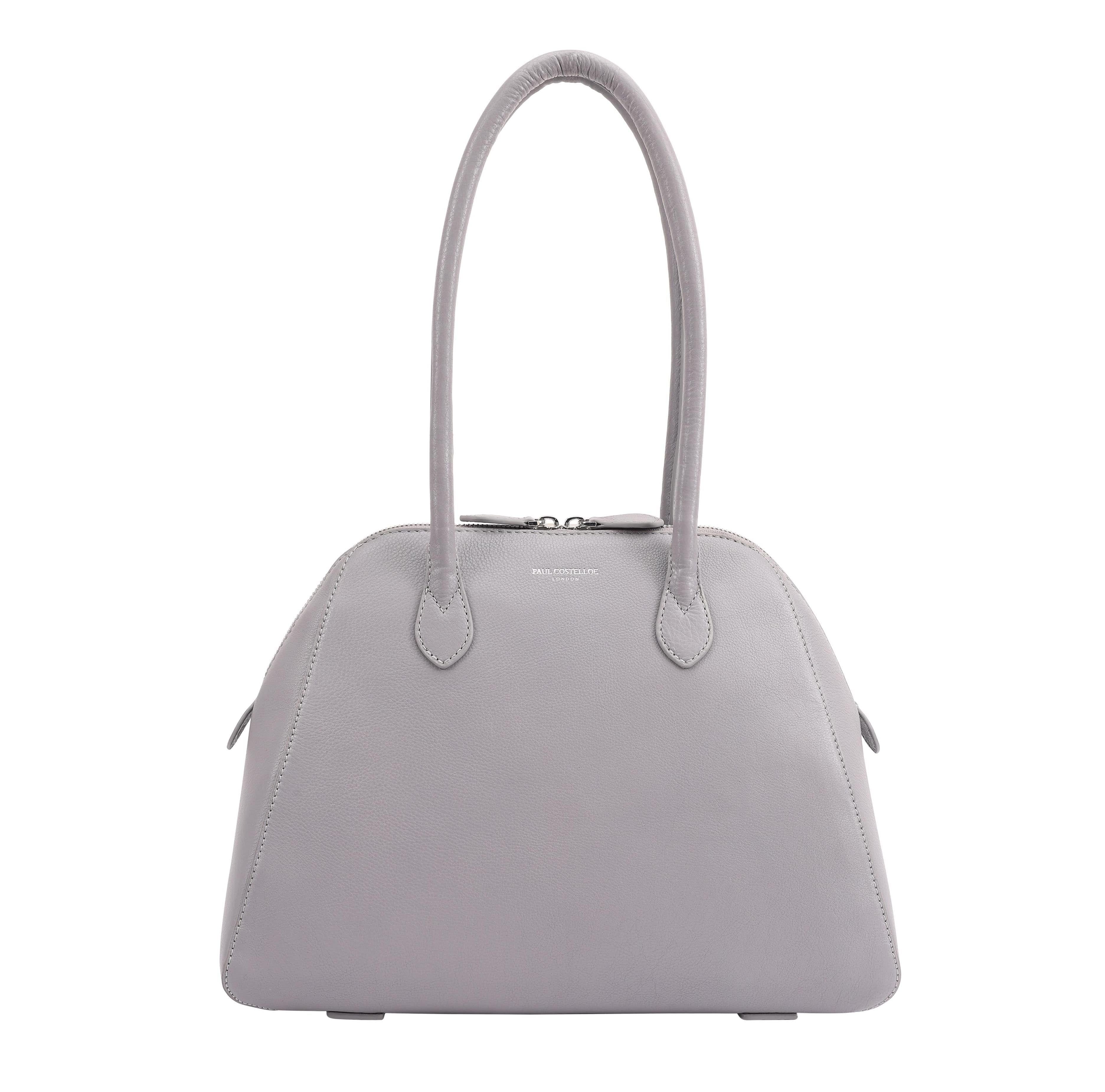 Paul Costelloe Paul Costelloe Women's Dawani Leather Shoulder Bag in Grey - 1