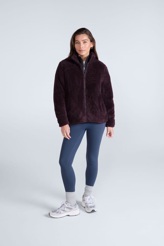 Animal Animal Women's 'Teddy' Warm Comfortable Soft Outdoor Casual Full Zip Fleece Jumper in Maroon - 2
