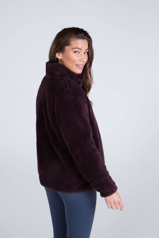 Animal Animal Women's 'Teddy' Warm Comfortable Soft Outdoor Casual Full Zip Fleece Jumper in Maroon - 3