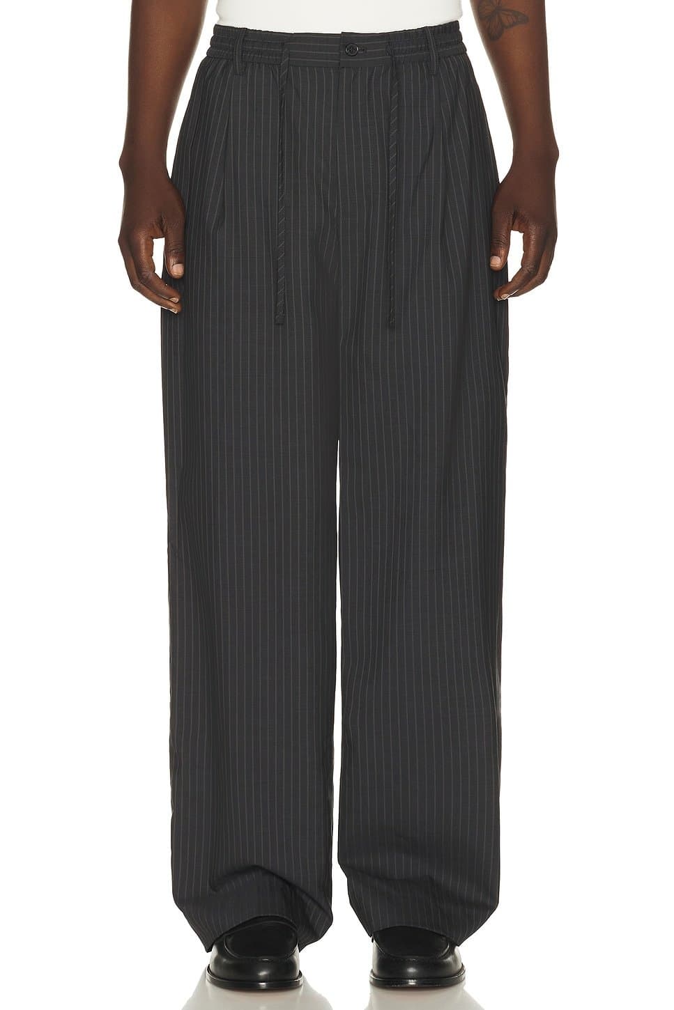 revolve Revolve Grey Stripe Lounge Wool Slacks