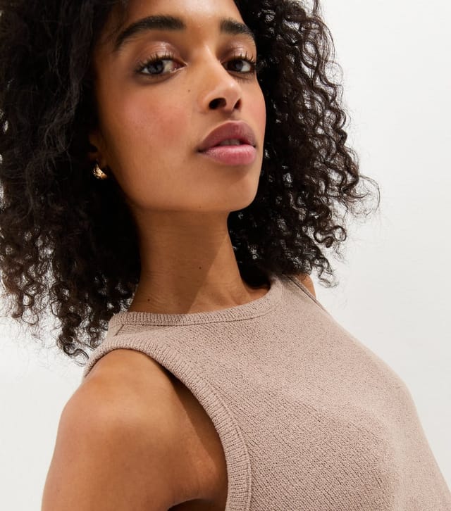 New Look Women's Dark Mink Textured Soft Touch Vest Top New Look - 2