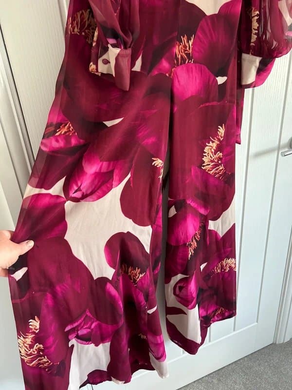 ASOS ASOS Luxe floral jumpsuit wedding outfit size 12