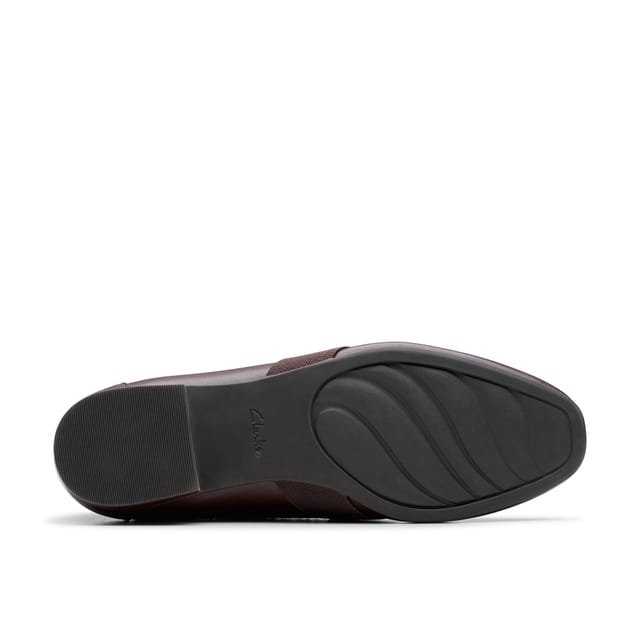 Clarks Clarks Women's Juliet Beat Merlot Leather Loafers, Slip Ons in Red - 3