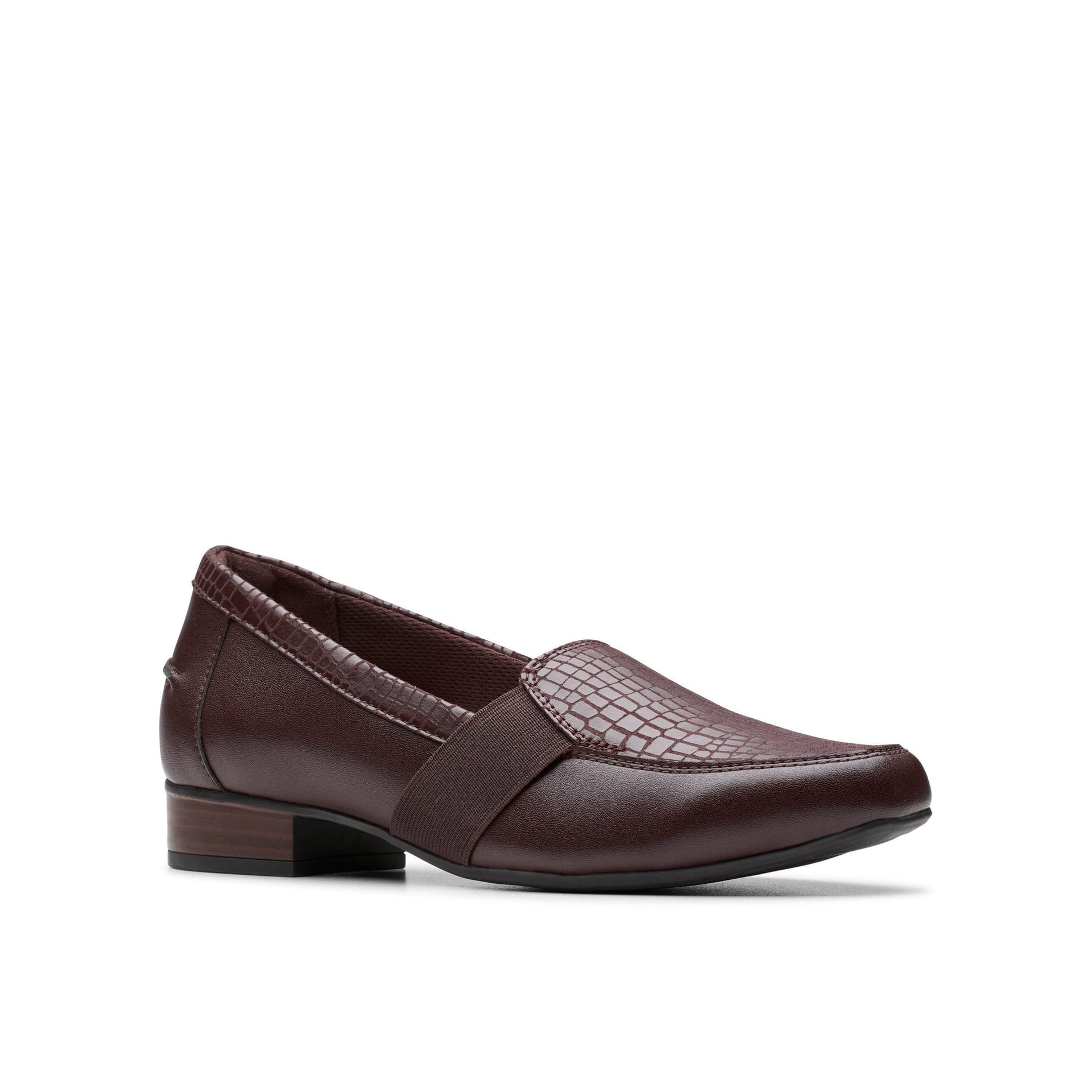 Clarks Clarks Women's Juliet Beat Merlot Leather Loafers, Slip Ons in Red - 4