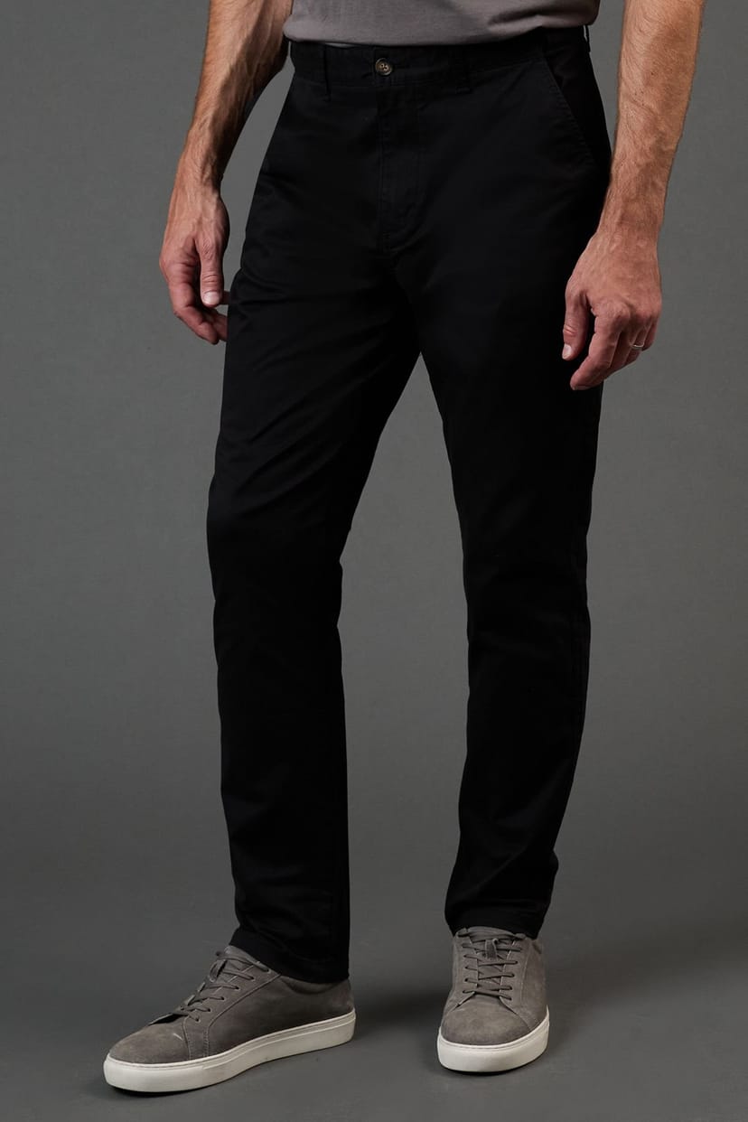 Maine Maine Men's Black Premium Slim Fit Chino Trousers - 1