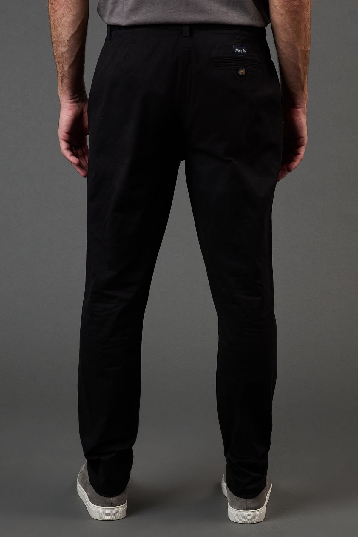 Maine Maine Men's Black Premium Slim Fit Chino Trousers - 3