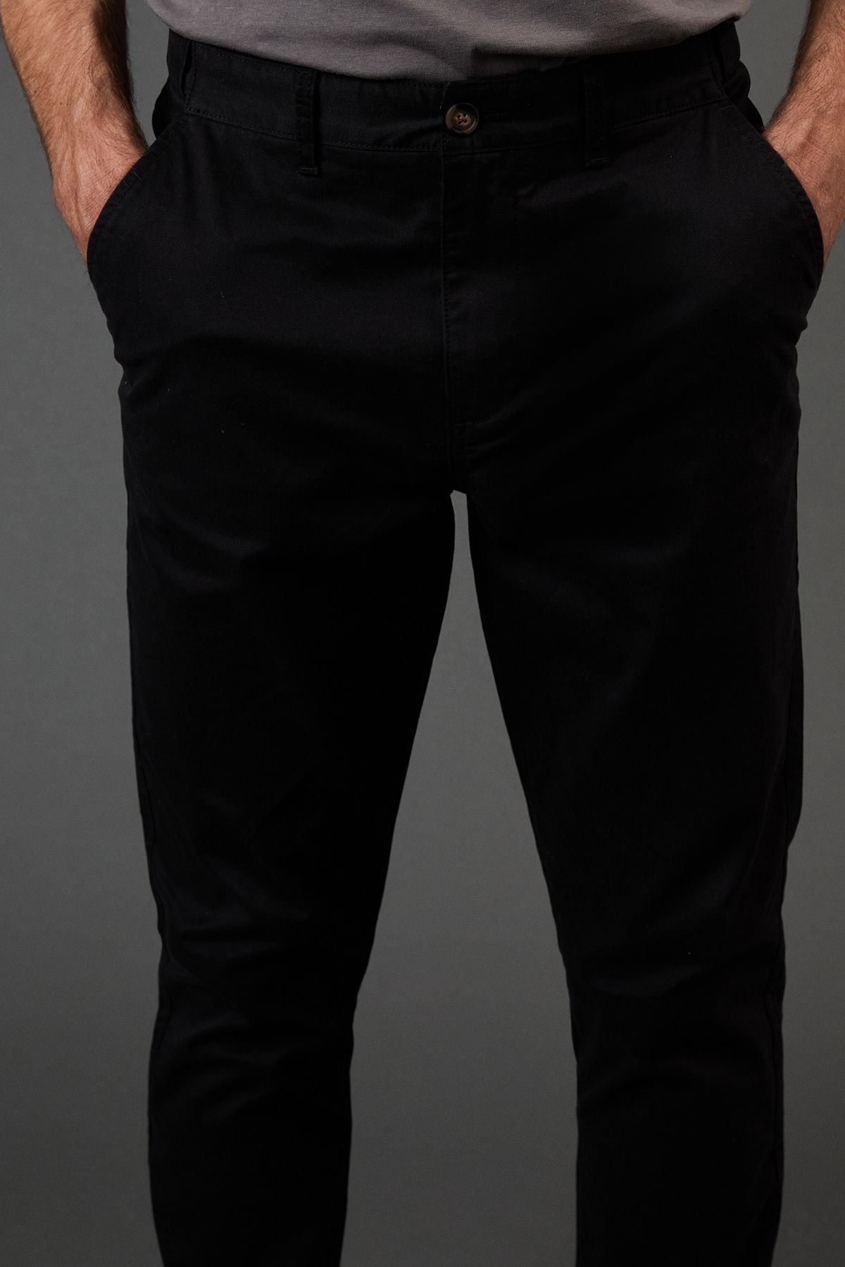 Maine Maine Men's Black Premium Slim Fit Chino Trousers - 4