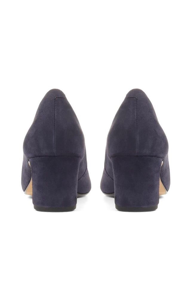 Jones Bootmaker Jones Bootmaker Women's Zoey Leather Court Shoes in Navy - 3