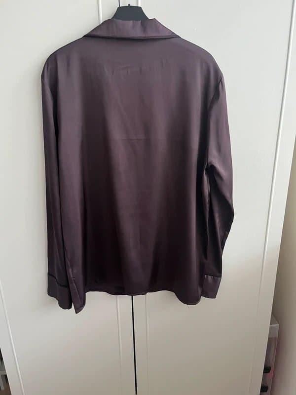 New Look New look brown silk shirt size 14
