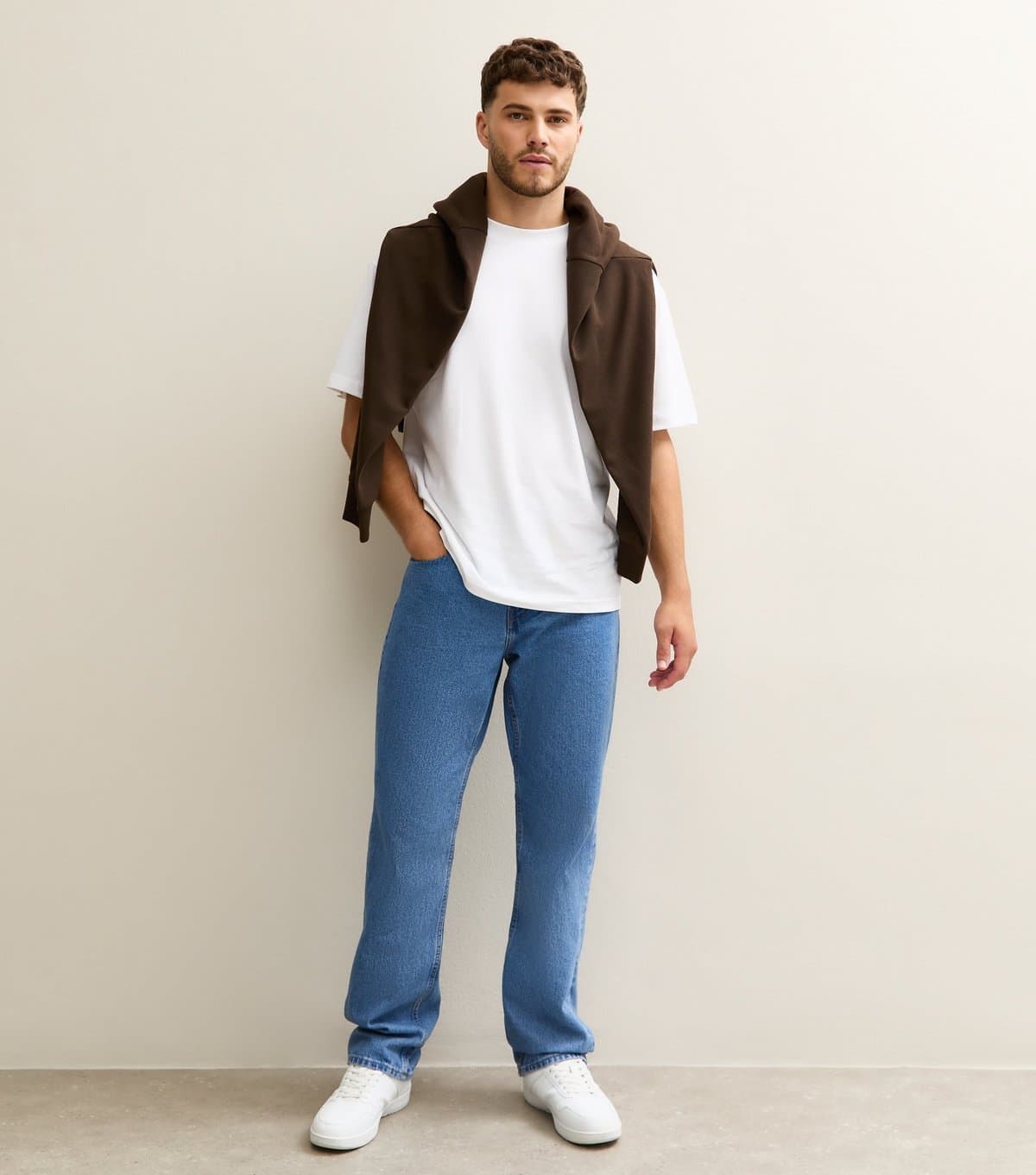 Only and Sons Men's Mid Blue Straight Leg Jeans Only and Sons New Look