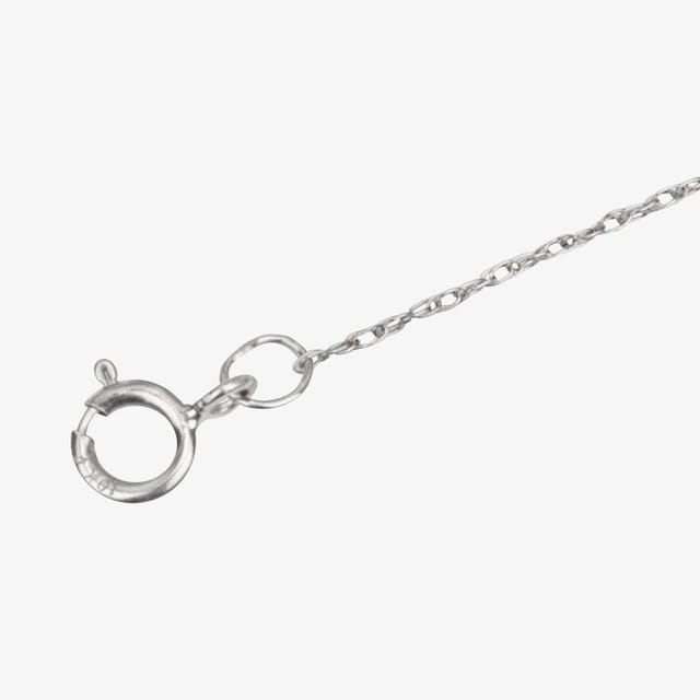 T.H.Baker T.H.Baker Women's 9ct Two Tone Gold 0.01ct Diamond Cross & Heart Pendant TH0121843 - 3