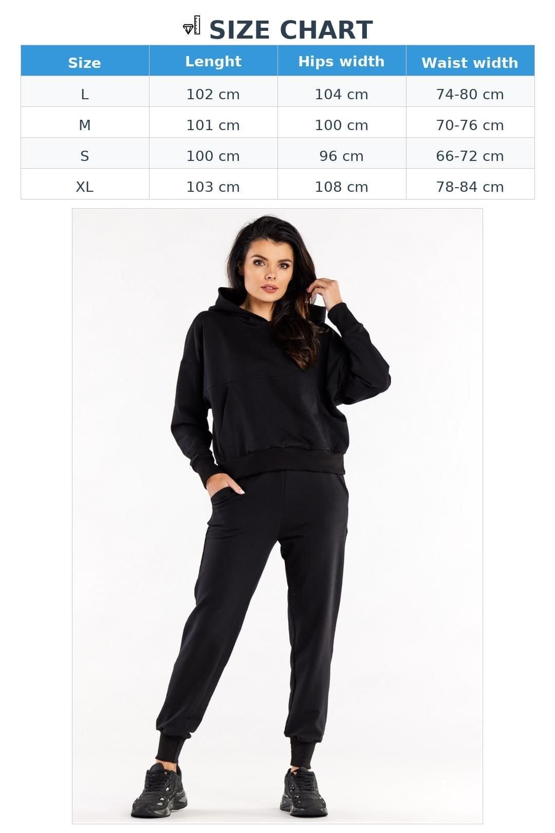 Love Lace Love Lace Women's Straight Sweatpants with Elastic Waist Rib Cuffs in Black - 4