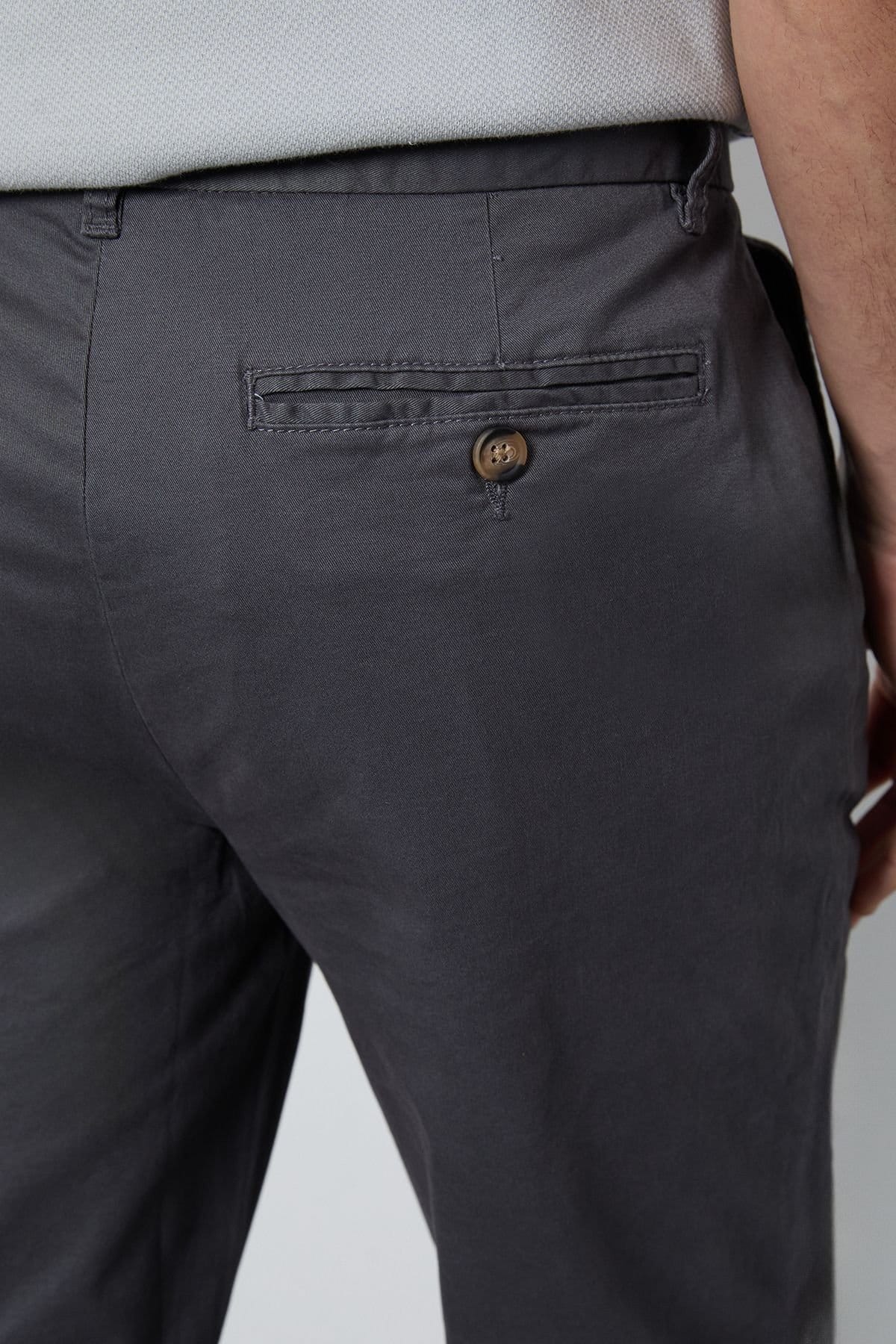 Burton Burton Men's Slim Fit Chino Trousers in Charcoal - 4