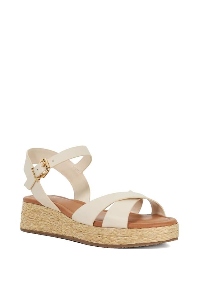 Dune London Dune London Women's Wide Fit 'Littleton' Leather Sandals in Natural - 2