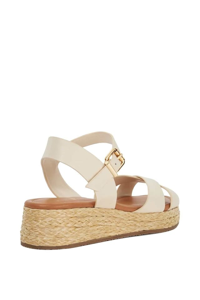 Dune London Dune London Women's Wide Fit 'Littleton' Leather Sandals in Natural - 3