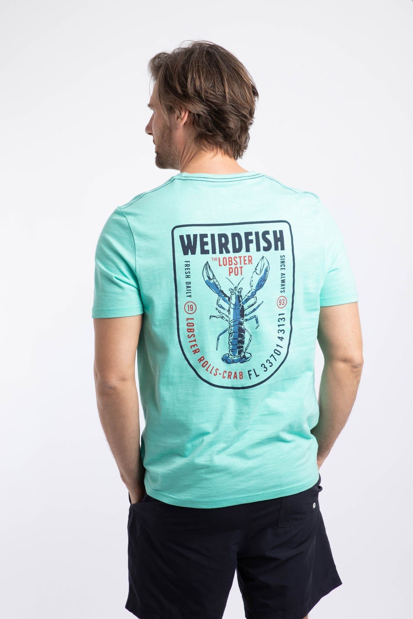 Weird Fish Weird Fish Men's Lobster Pot Graphic T-Shirt in Aqua