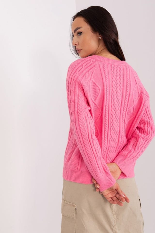 Love Lace Love Lace Women's Variegated Button Front Cardigan Sweater Style 186809 in Pink - 3