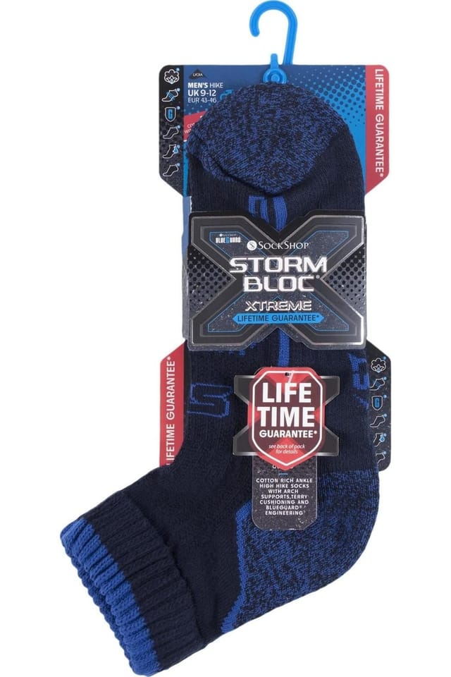 SOCKSHOP Storm Bloc SOCKSHOP Storm Bloc Men's 1 Pair Storm Bloc High Ankle Length Hiking Socks in Navy - 2