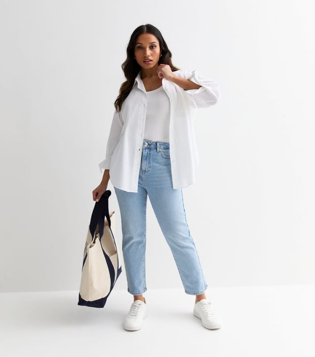 New Look Women's Petite White Poplin Long Sleeve Shirt New Look - 3